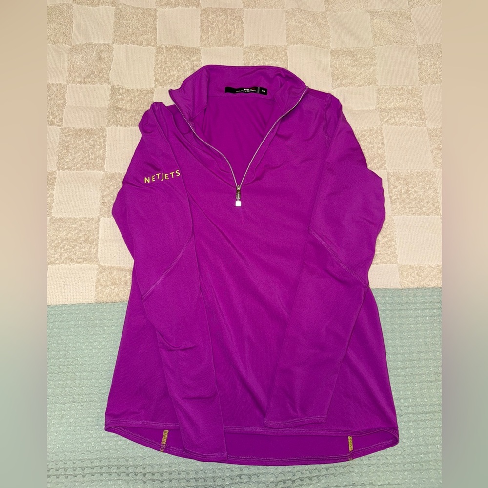 Ralph Lauren RLX Magenta Quarter-Zip Top‎ Golf NetJets size M